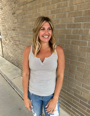 Neutral Split Neck Tank