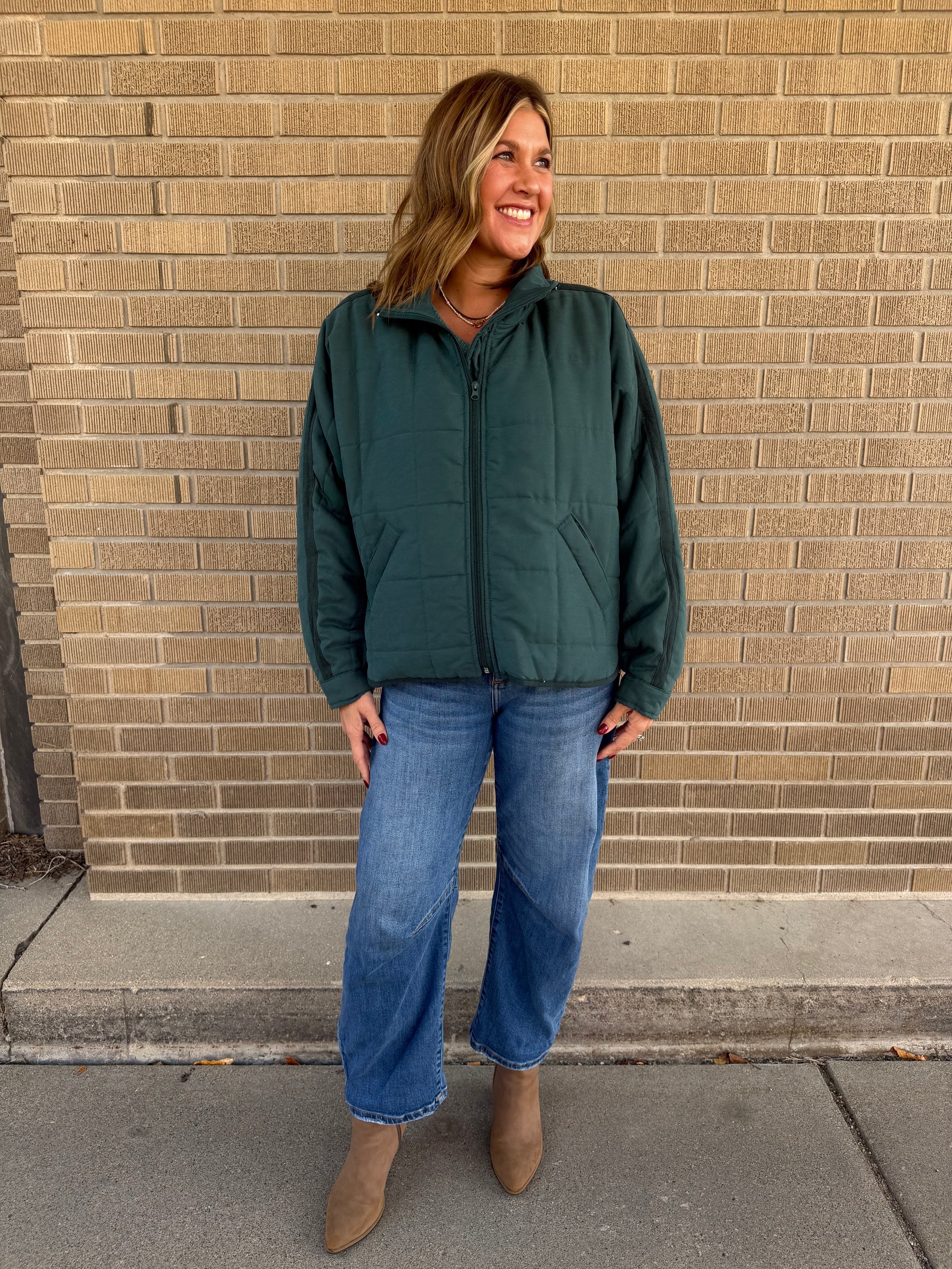 Fireside Quilted Jacket - Teal