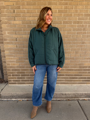 Fireside Quilted Jacket - Teal