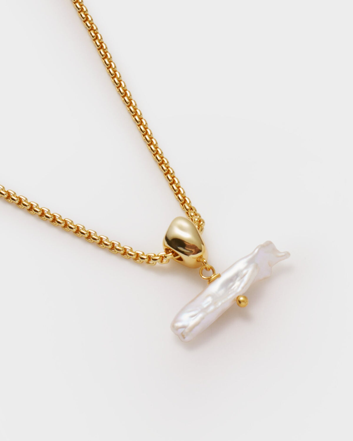Sol Pearl T-Bar Necklace