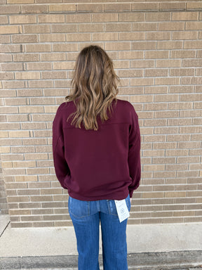 Modal Pullover - Dark Cherry