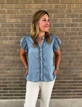 Chambray Denim Blouse