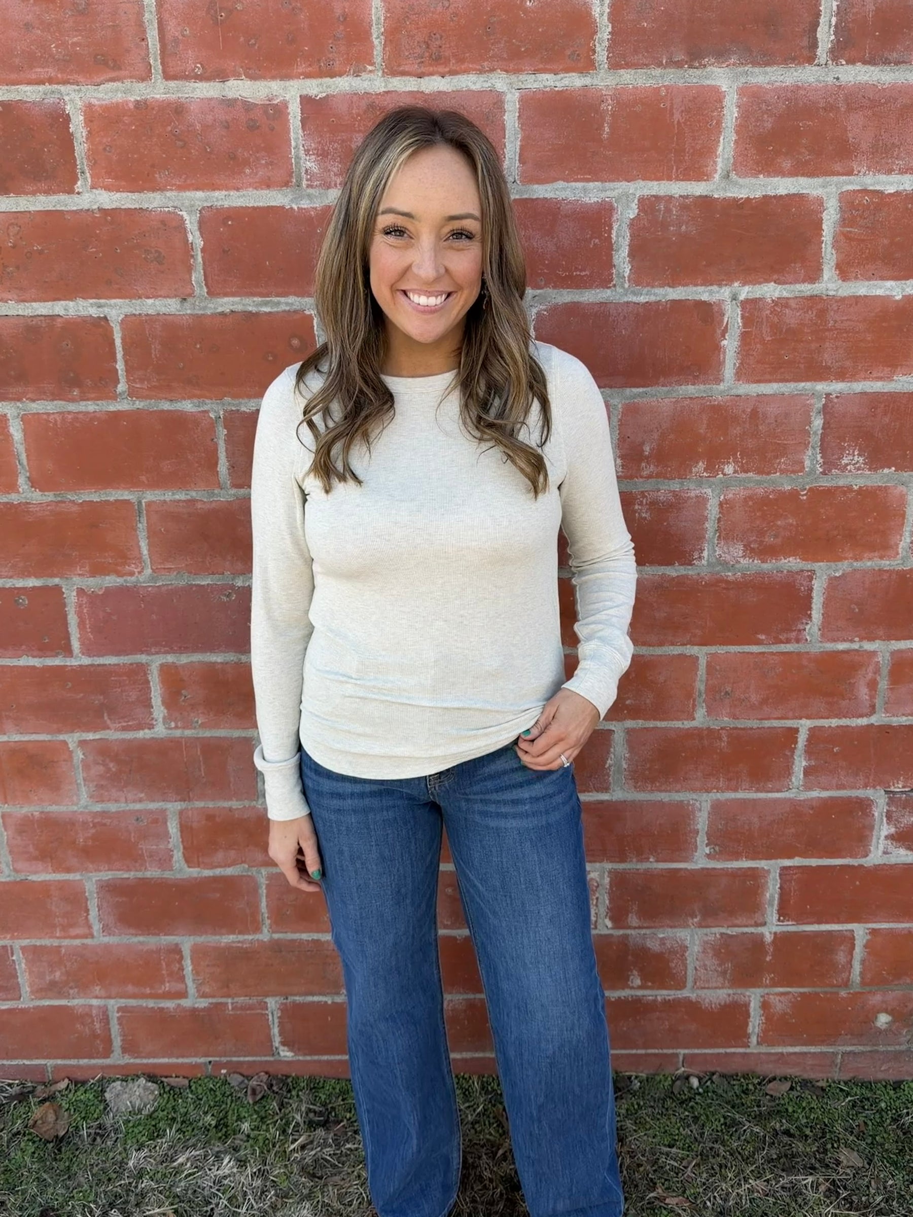 Stacy Top - Sand Heather