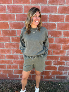 French Terry Top - Olive