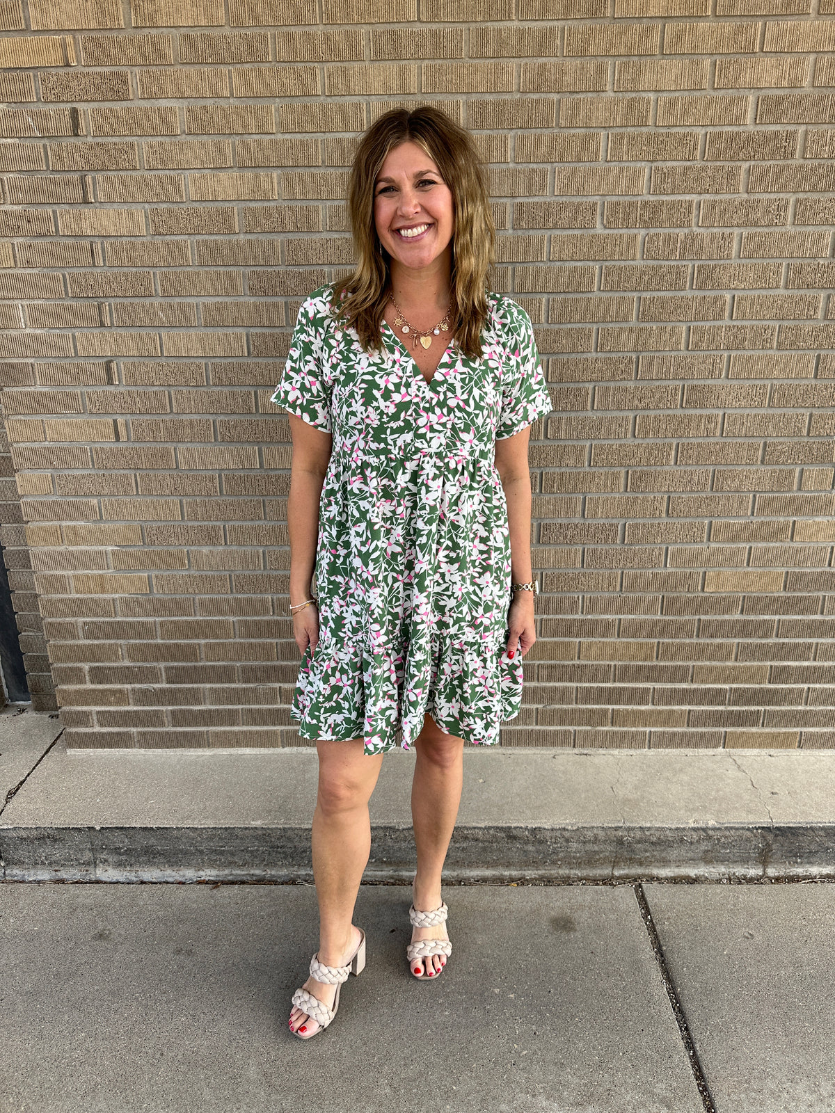 Green Floral Dress