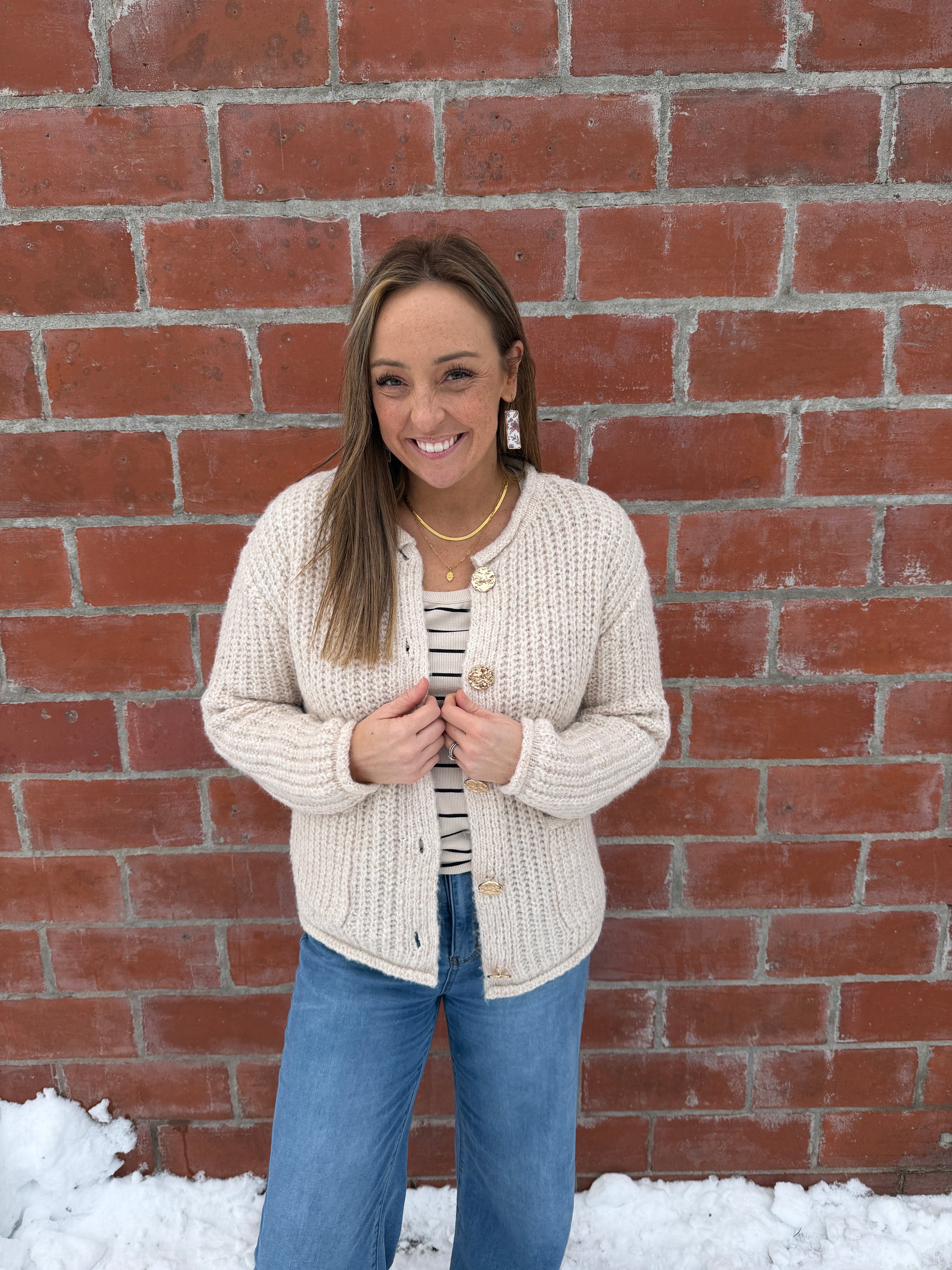 Showstopper Gold Button Cardigan