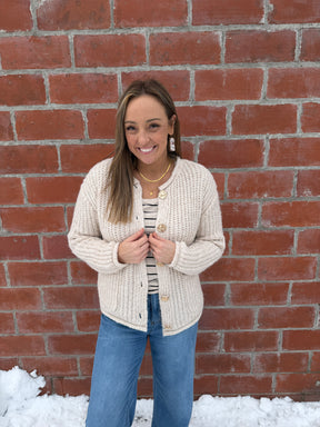 Showstopper Gold Button Cardigan