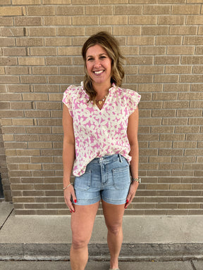 Lilac Floral Blouse
