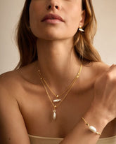Sol Pearl T-Bar Necklace