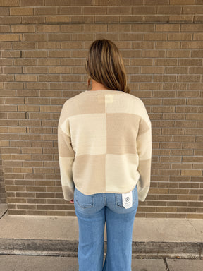 Checkered Neutrals Sweater