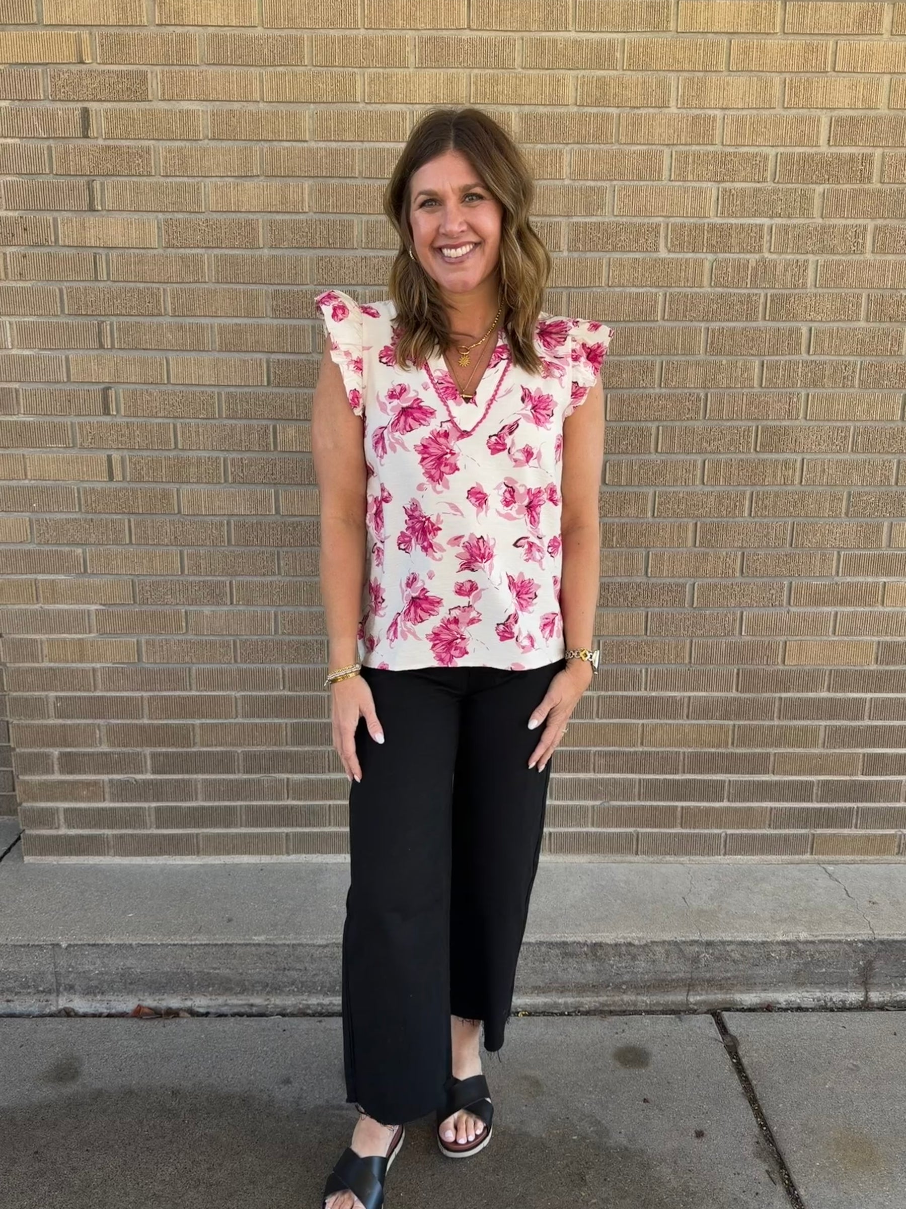 Pretty in Pink Floral Blouse