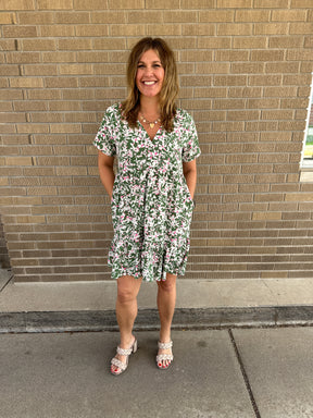 Green Floral Dress