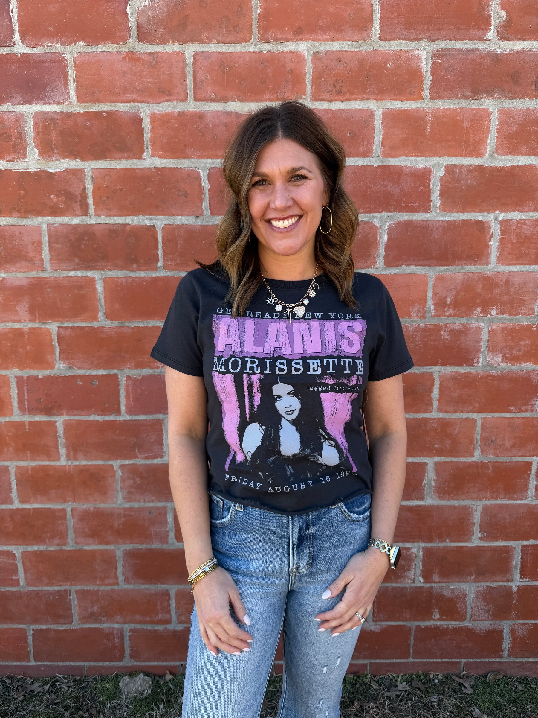 Alanis Morisette Graphic Crop Tee