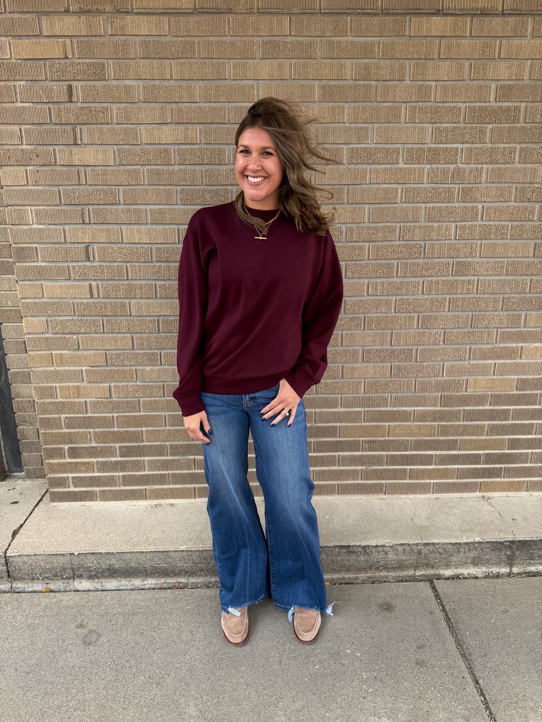 Modal Pullover - Dark Cherry