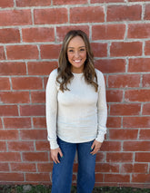 Stacy Top - Sand Heather