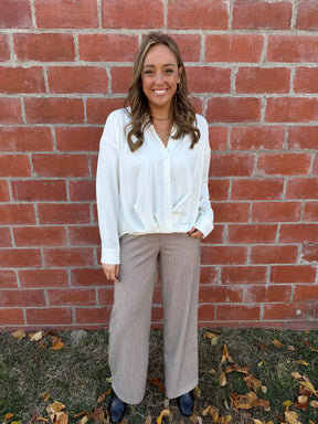 Business As Usual Oversized Button Up