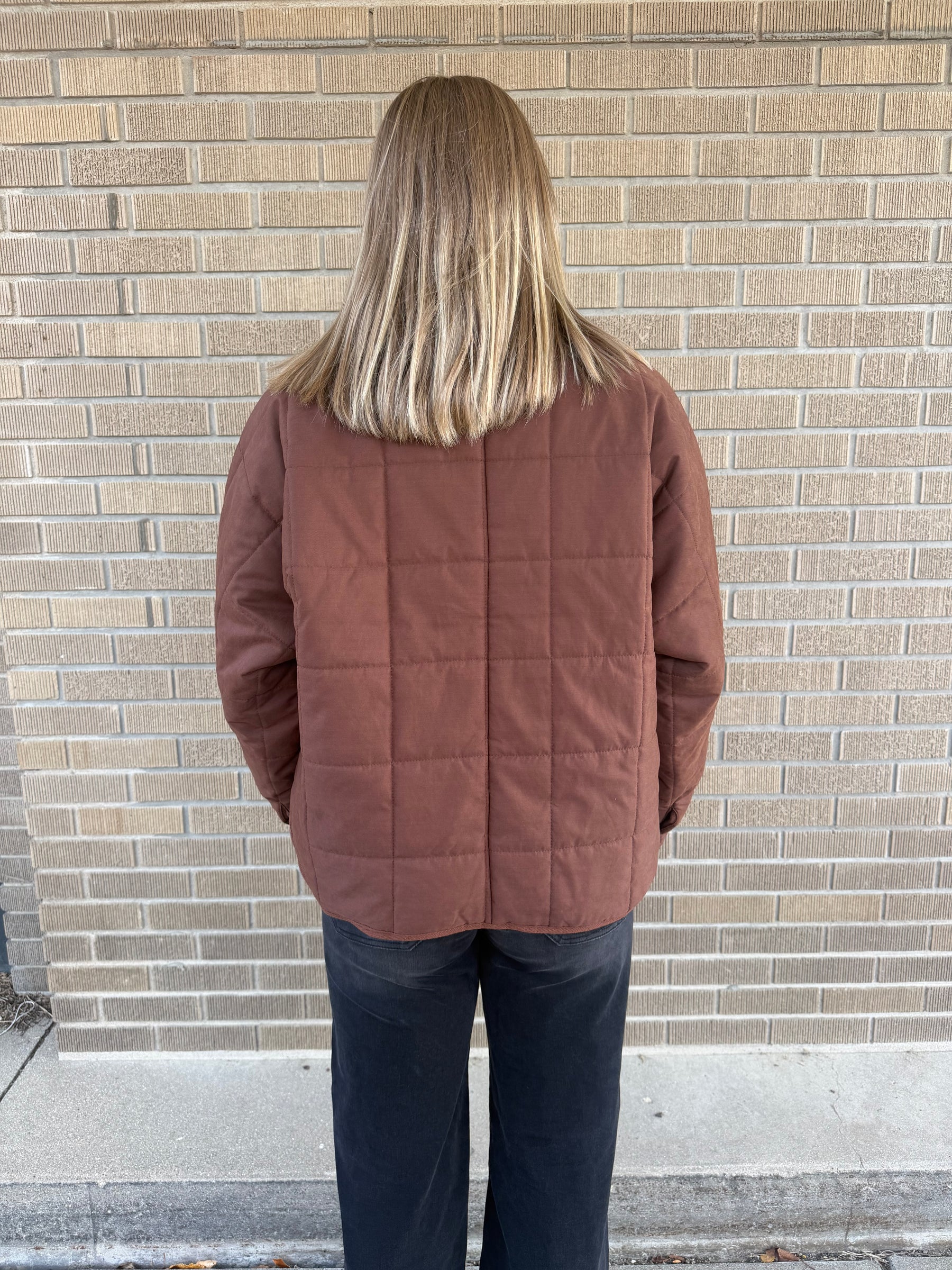 Fireside Quilted Jacket - Chocolate