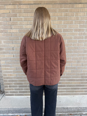 Fireside Quilted Jacket - Chocolate