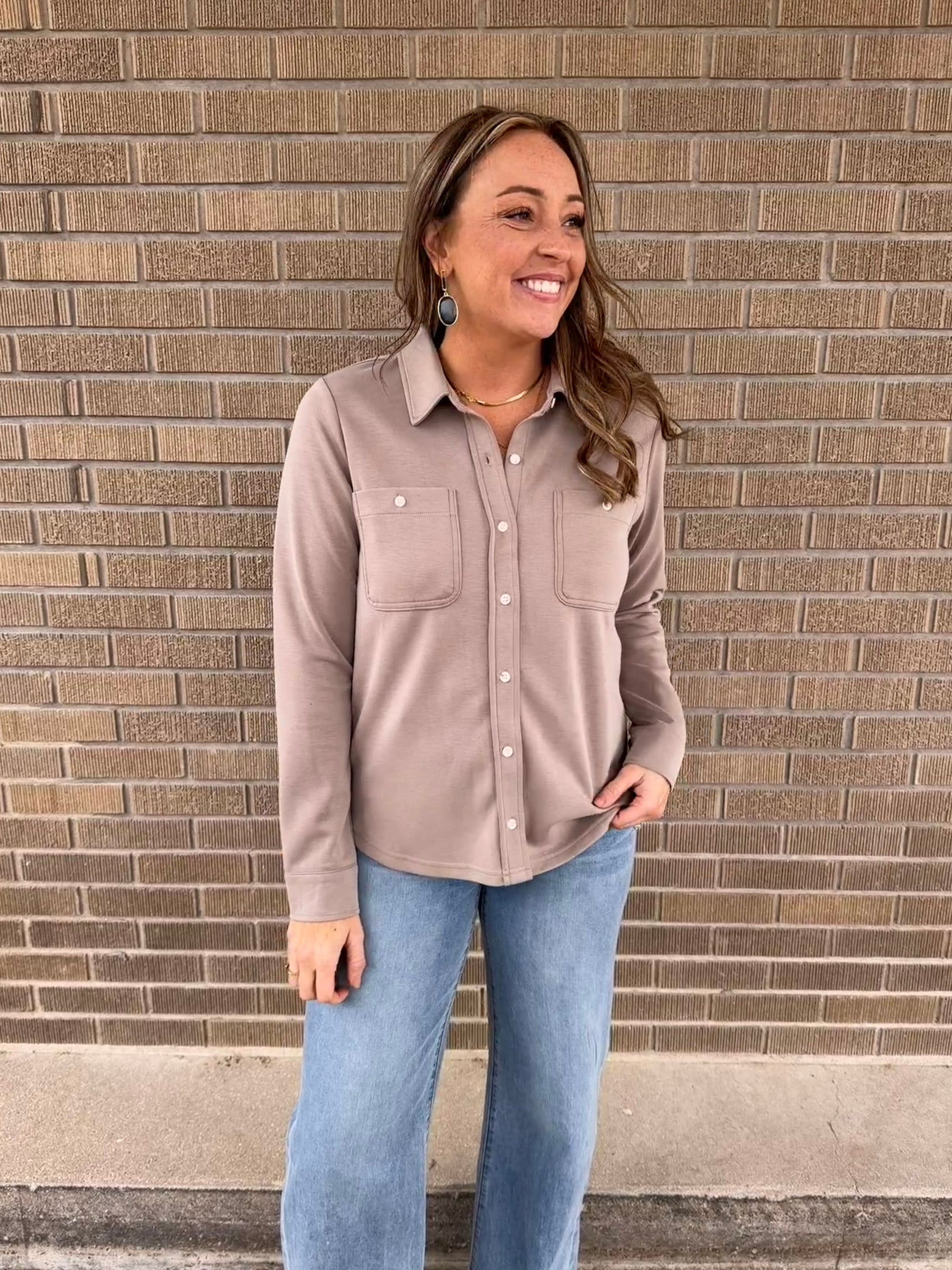 Mildred Shirt - Taupe