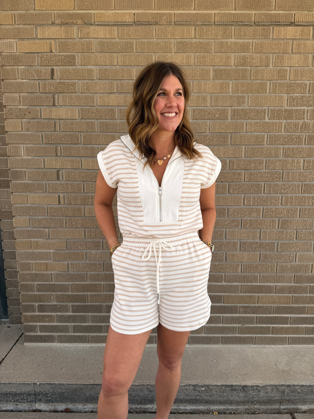 Neutral Girly Romper