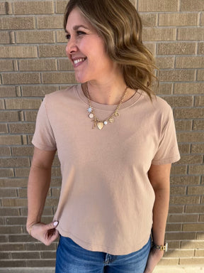 Basic Boxy Tee - Dark Taupe