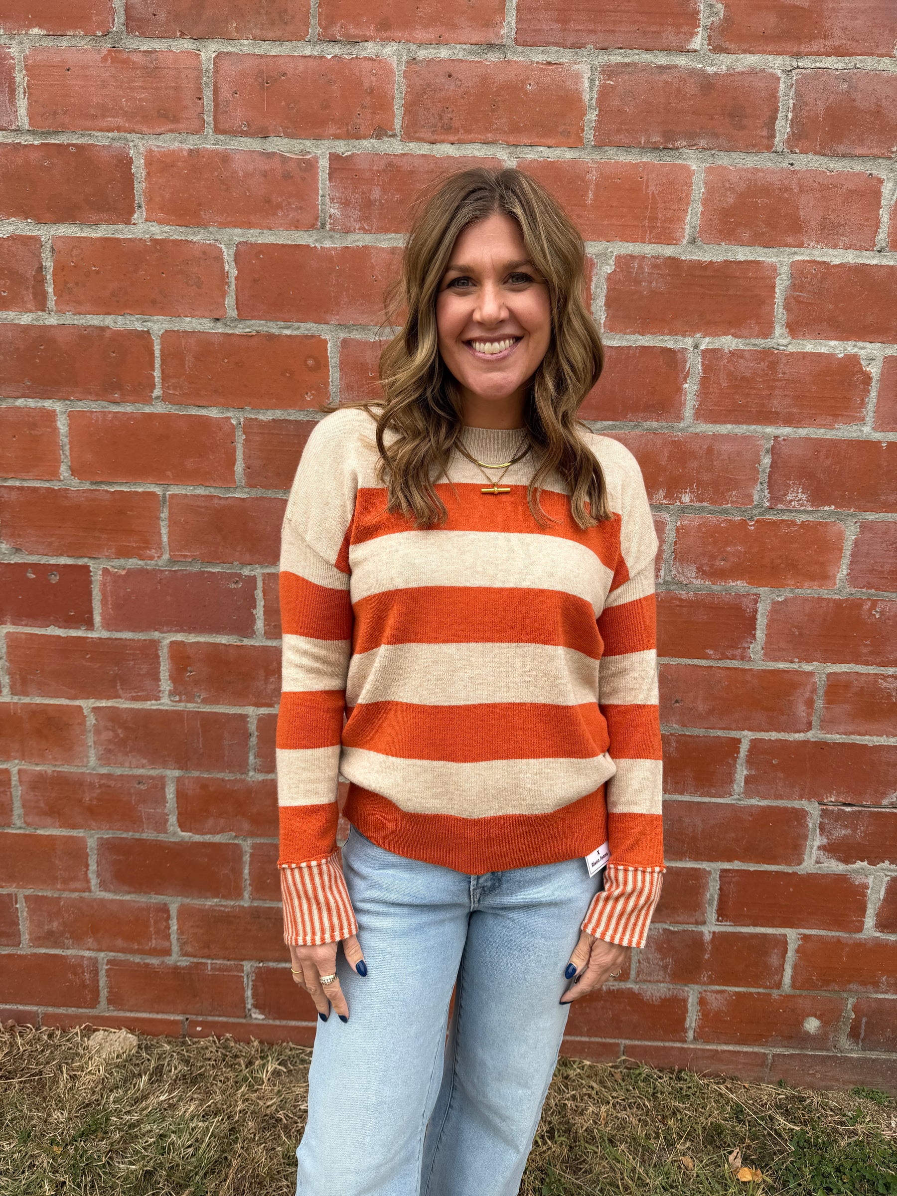 Orange You Happy Stripe Sweater