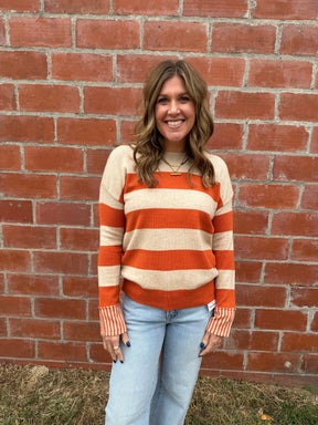 Orange You Happy Stripe Sweater