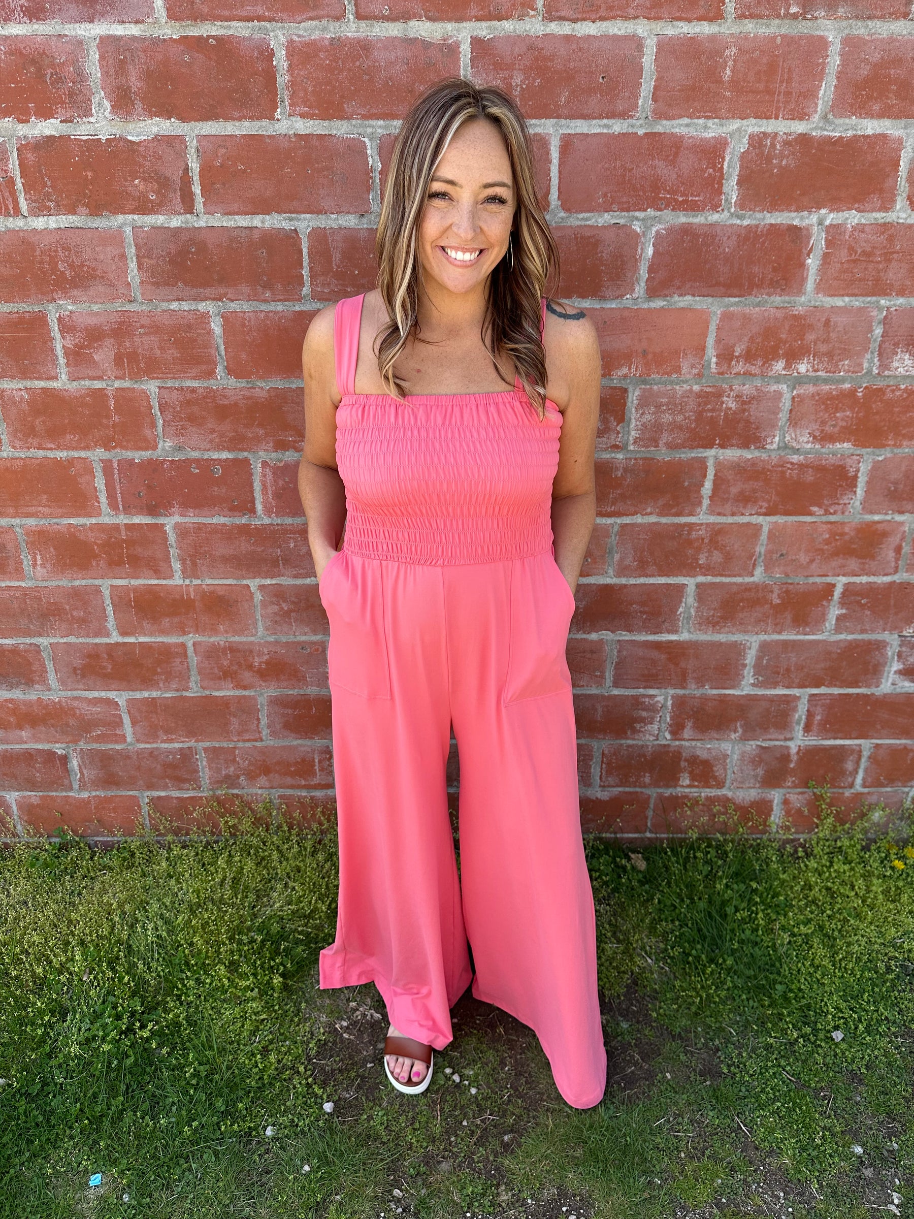 Perfect Coral Jumpsuit