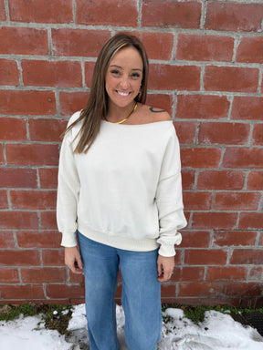 Off The Shoulder Cream Top