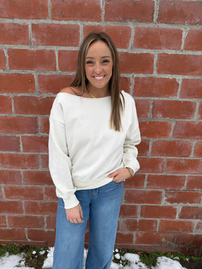 Off The Shoulder Cream Top
