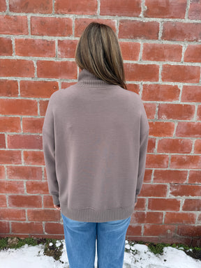 Mock Modal Pullover - Mocha