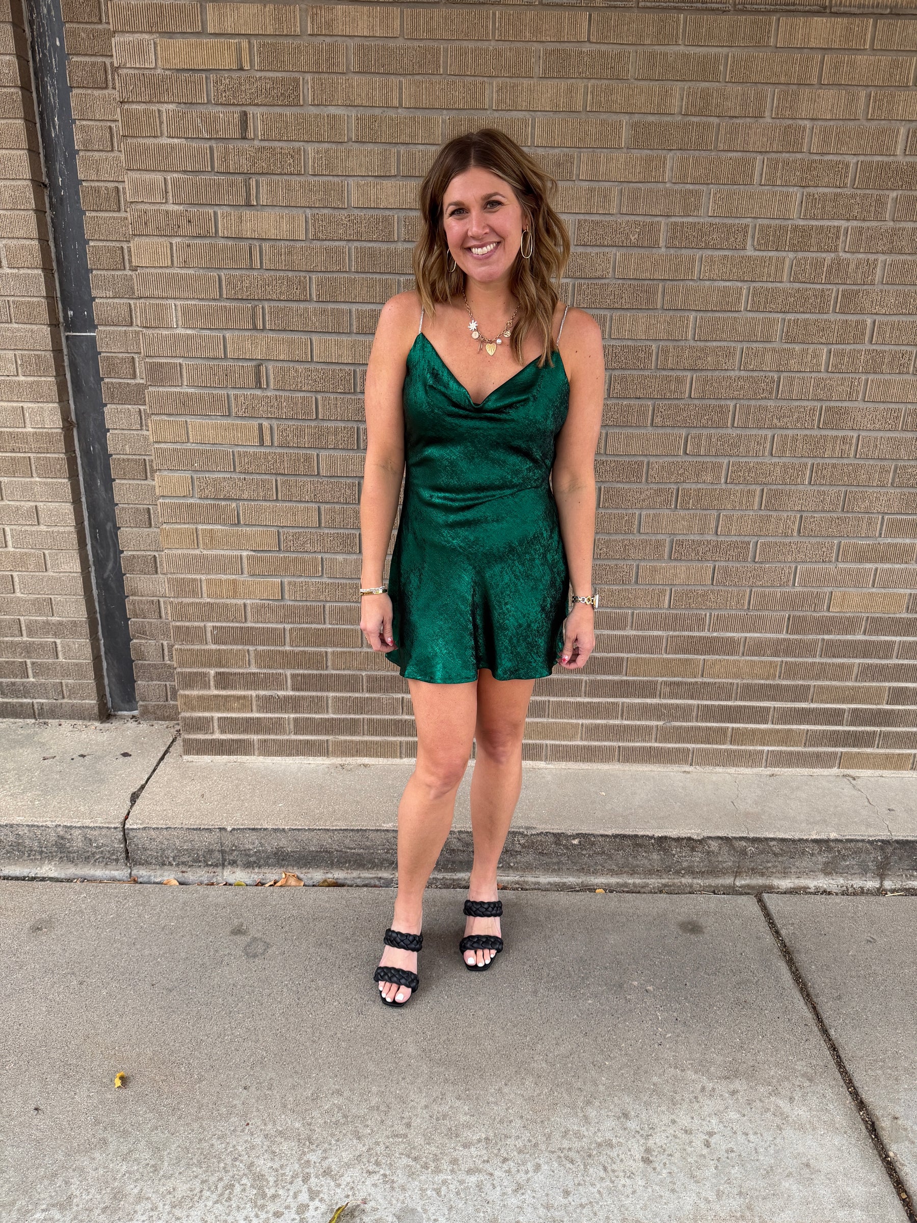 Festive in Emerald Dress