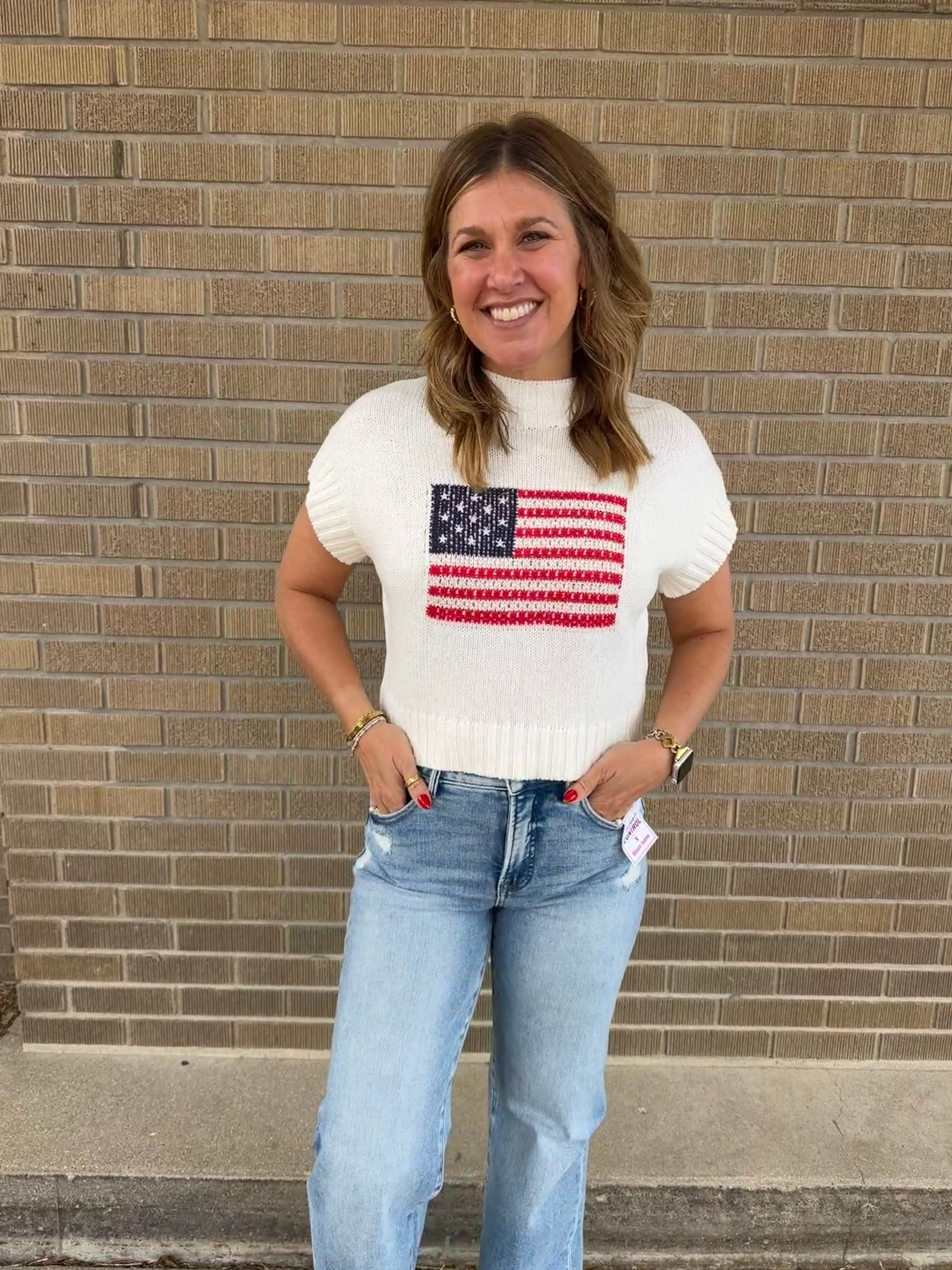 American Flag Sweater