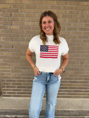American Flag Sweater