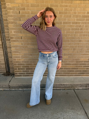 Stripes with Dark Cherry on Top
