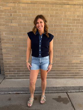 Got The Blues Denim Top