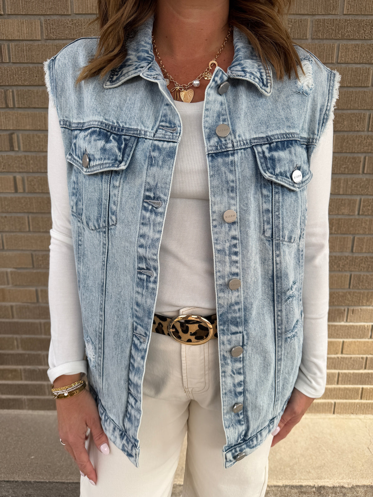 Oversized Denim Vest