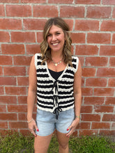 Stunning Knit Tie Front Vest