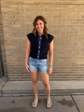 Got The Blues Denim Top