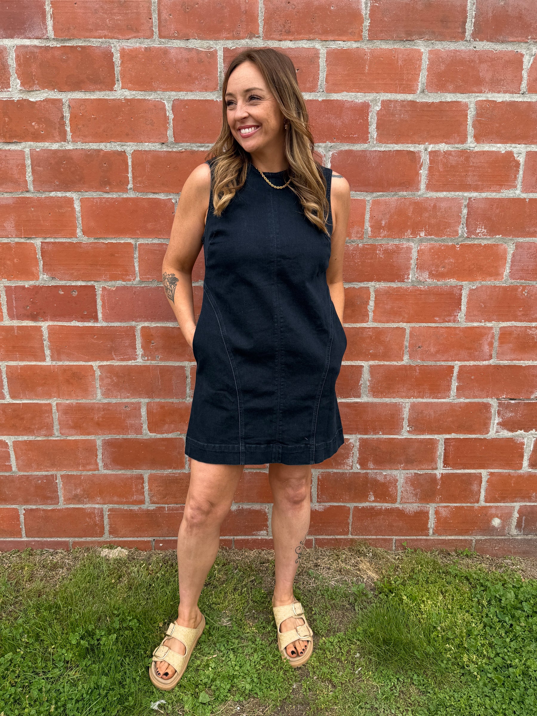 Little Black Denim Dress