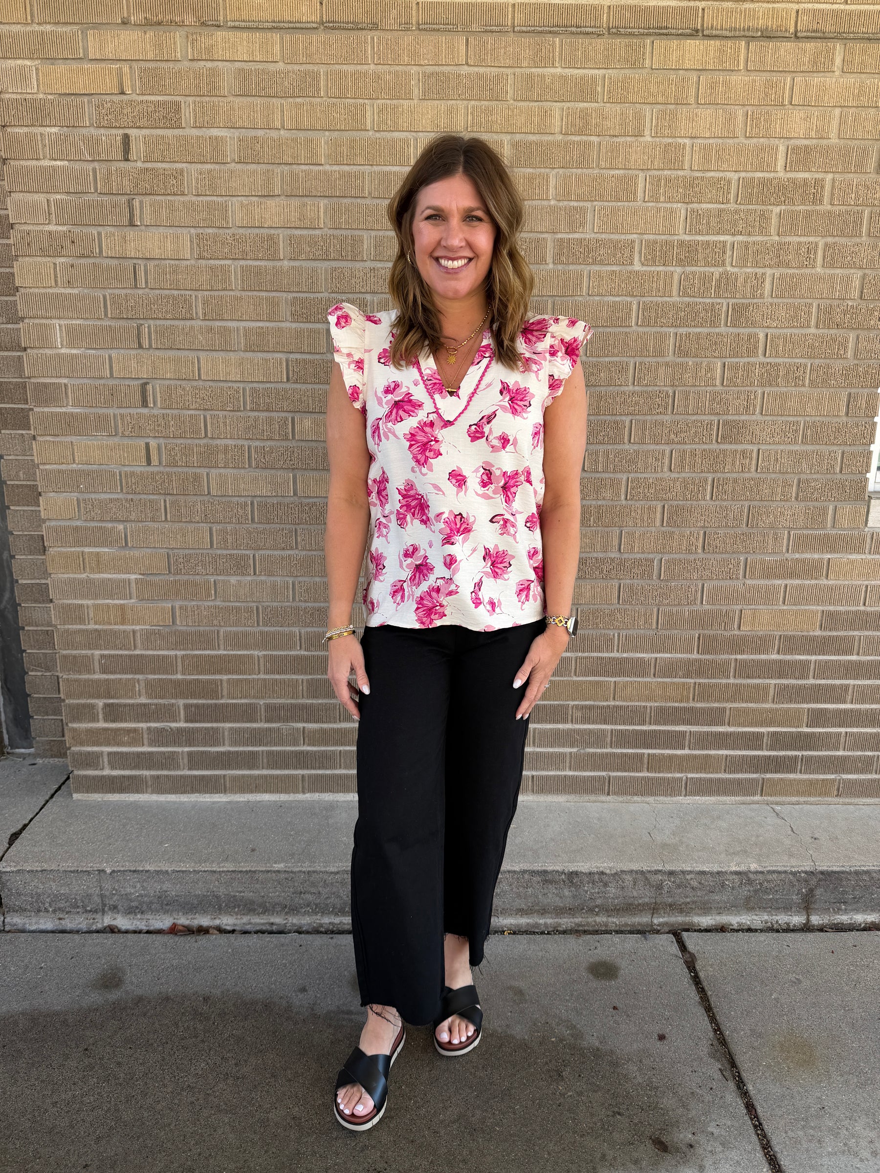 Pretty in Pink Floral Blouse