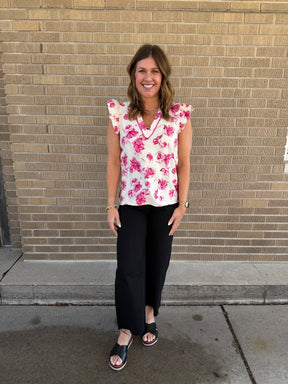 Pretty in Pink Floral Blouse