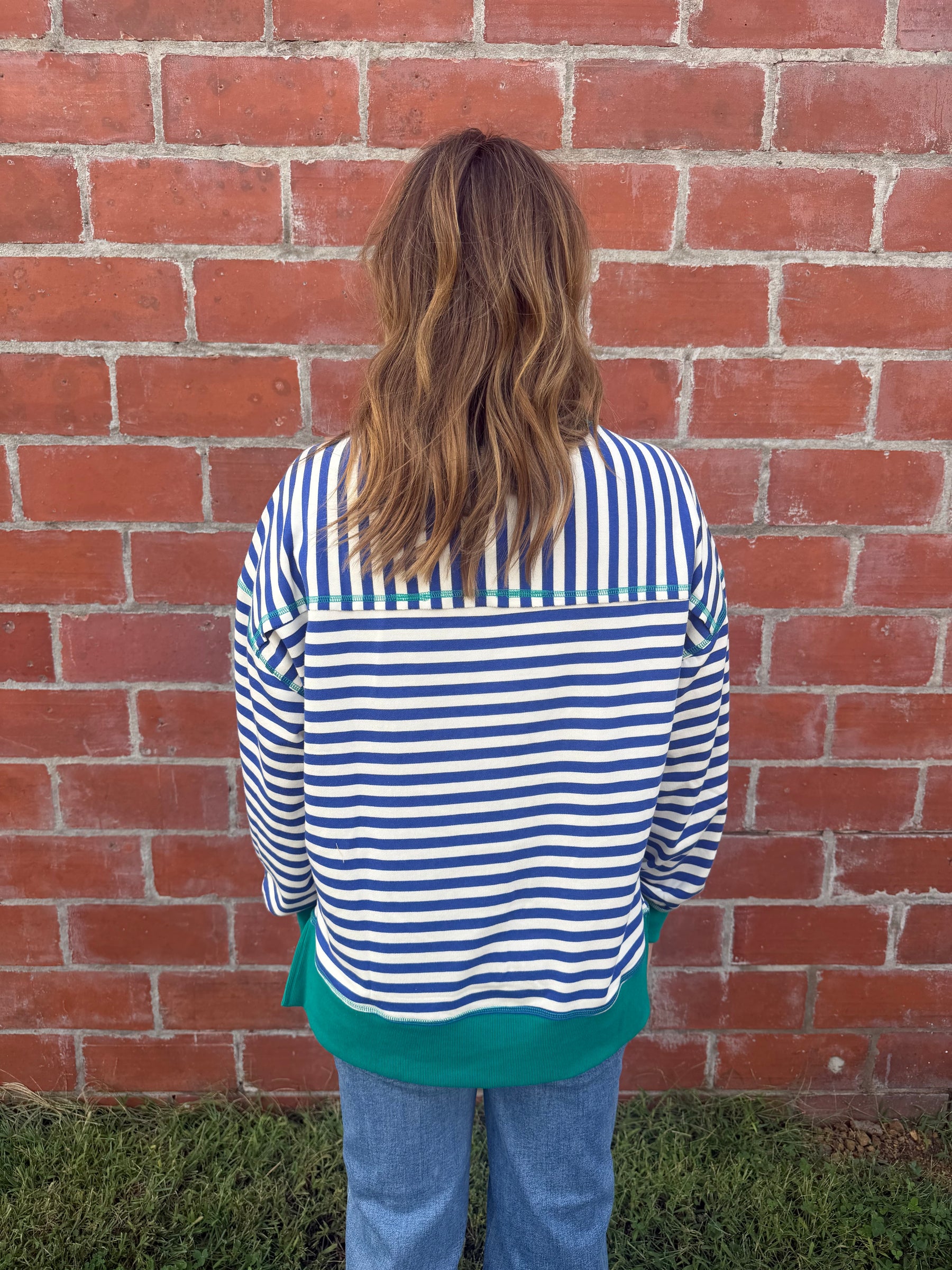 Blue/Green Stripe Pullover