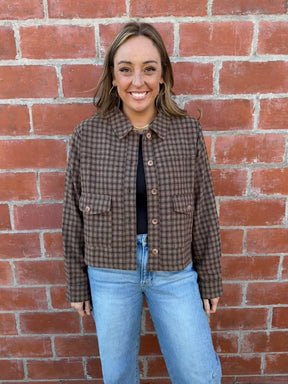 Plaid Crop Jacket