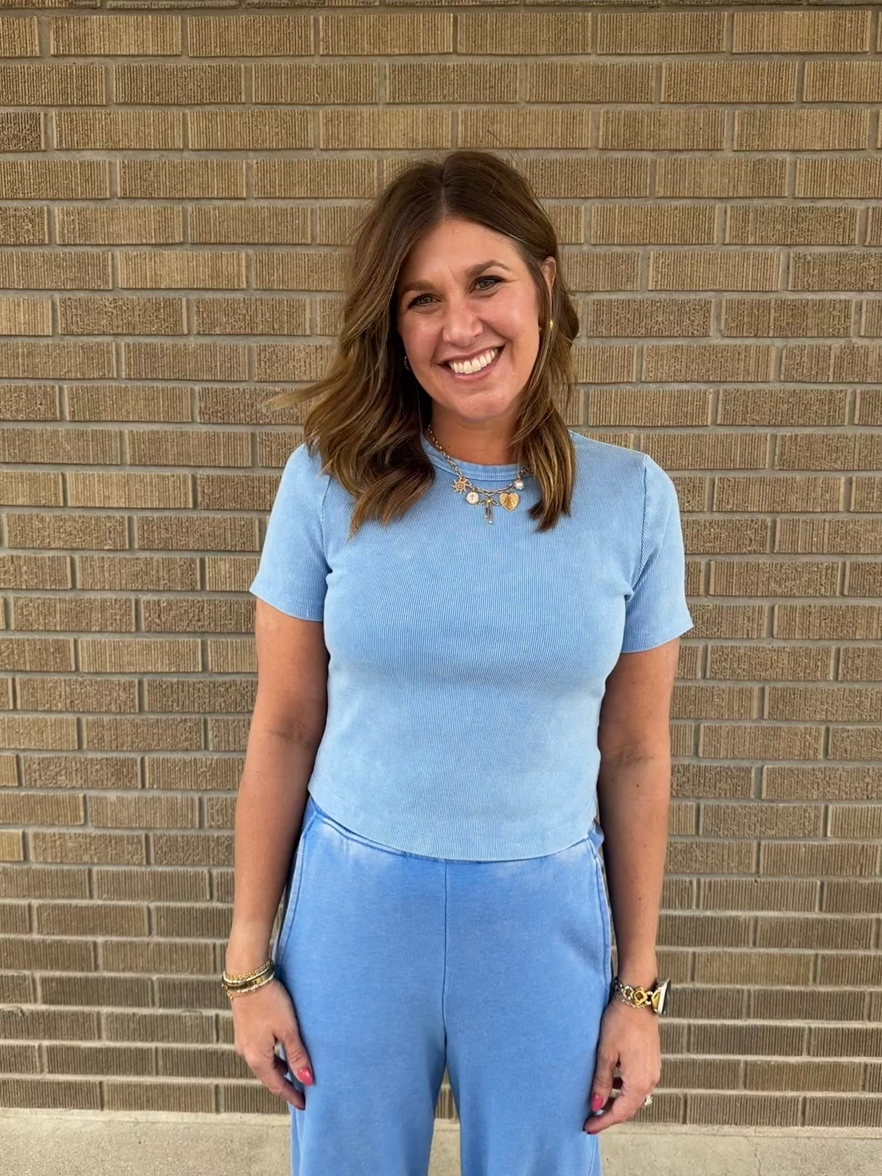 Lil Ribbed Tee - Blue