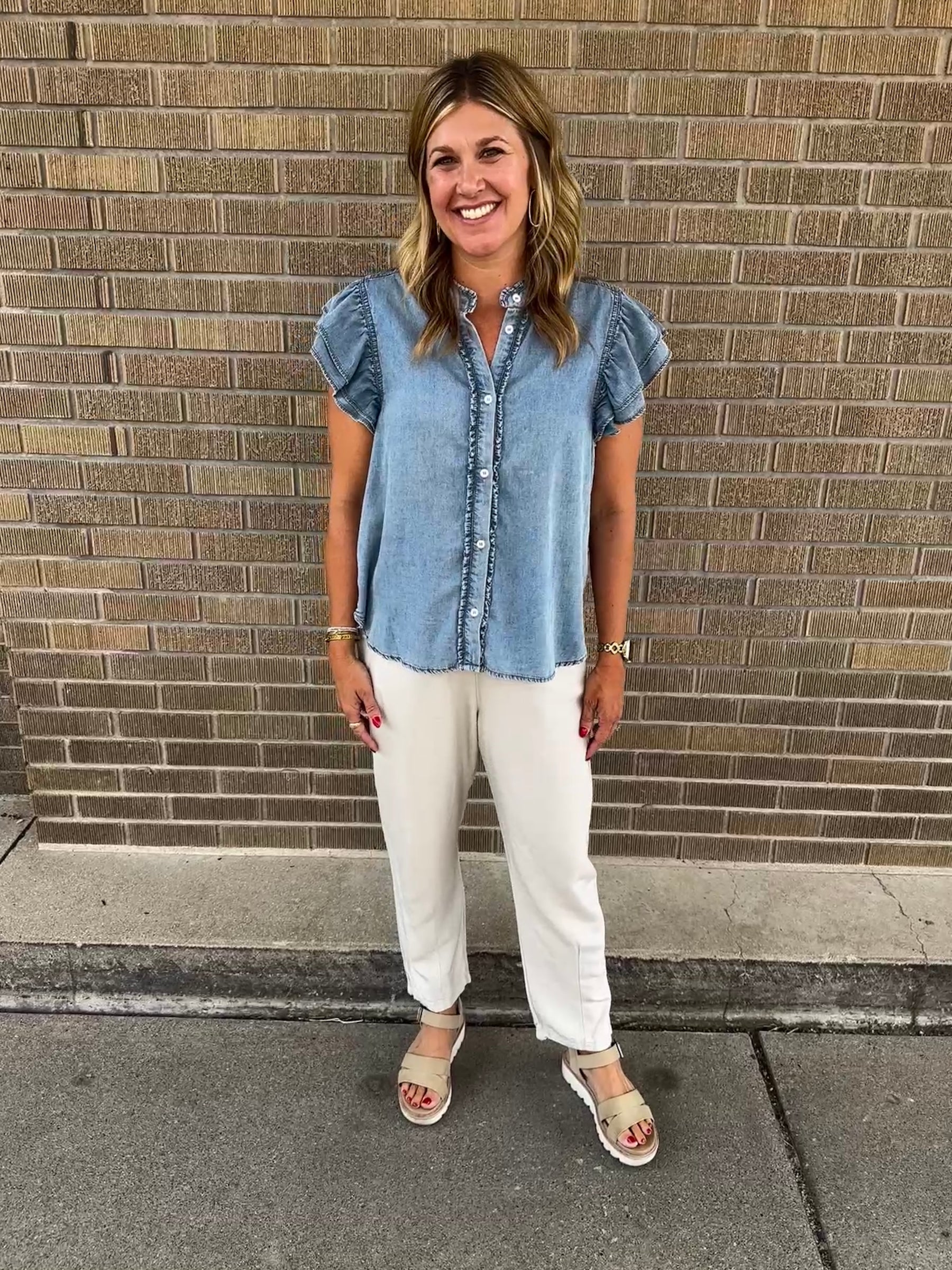 Chambray Denim Blouse