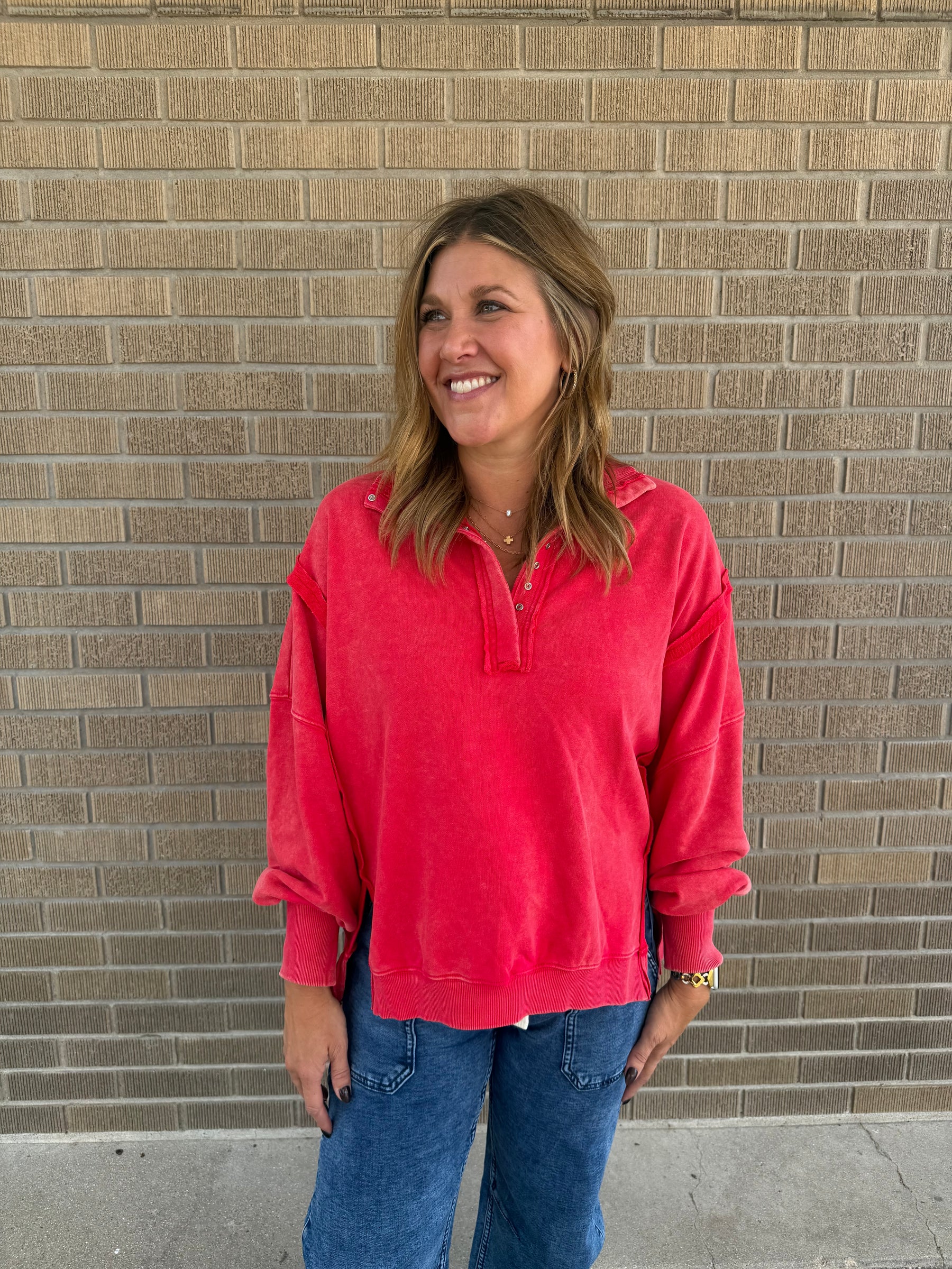 FP Inspired Pullover - Red