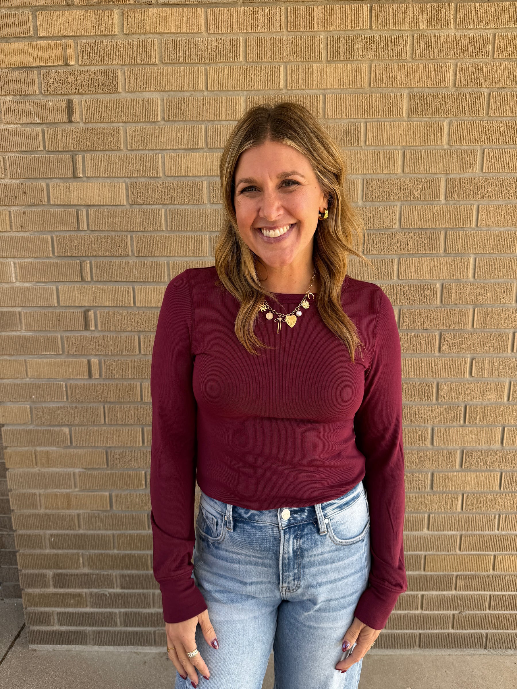 Stacy Top - Deep Maroon