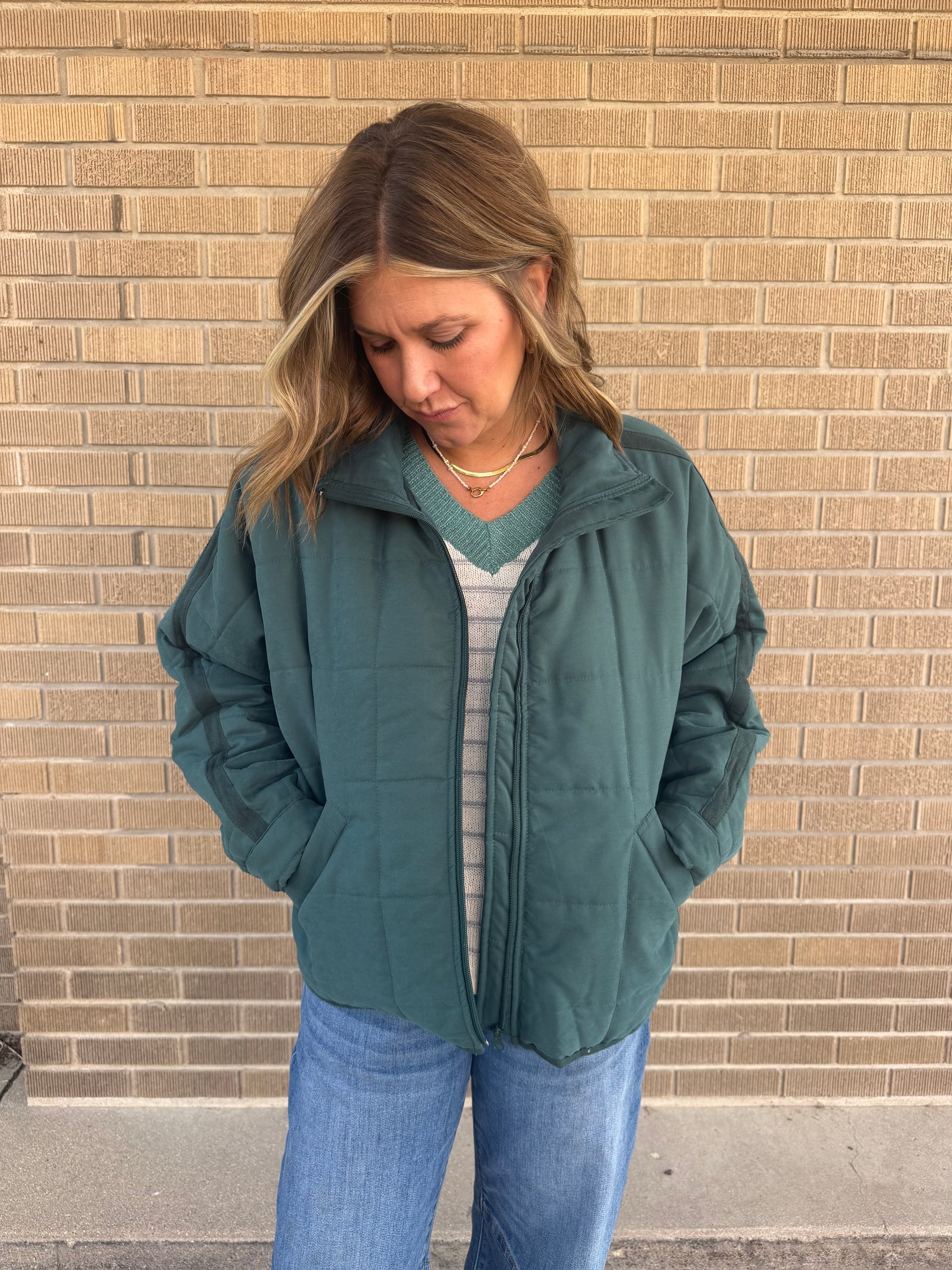 Fireside Quilted Jacket - Teal