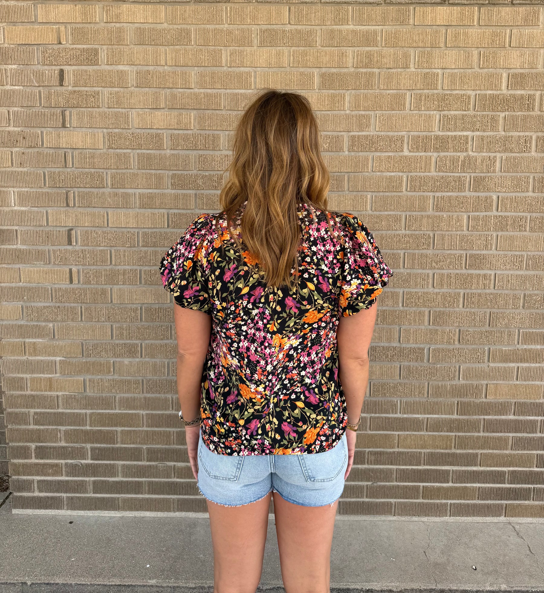 Black Floral Blouse